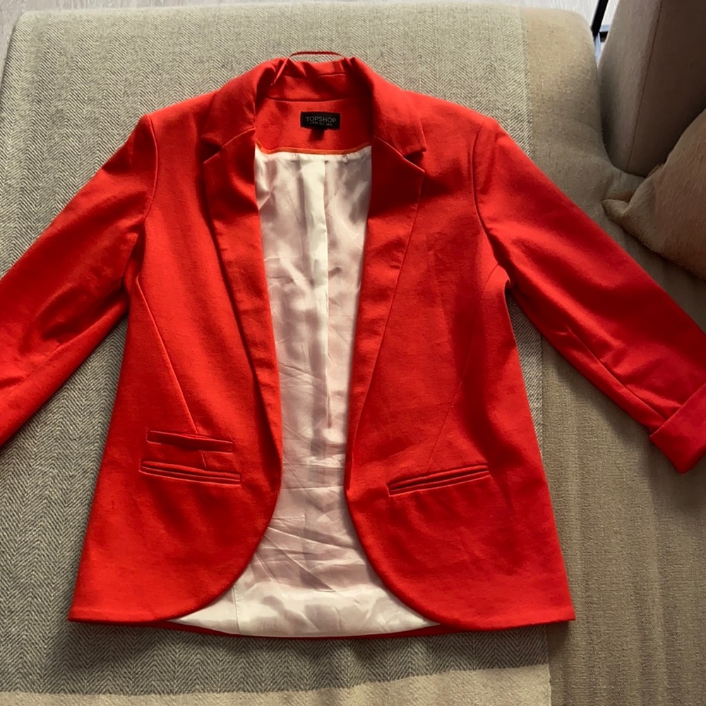 Topshop red/orange blazer